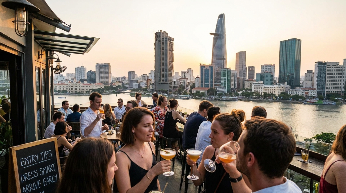Rooftop Bars Ho Chi Minh City Views Cocktails Entry Tips Vietnam travel document