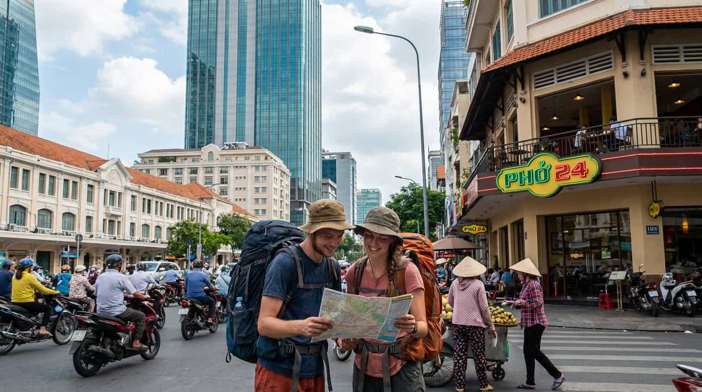Saigon District 1 Vietnam Backpacking Country Route First Timers urban life mode
