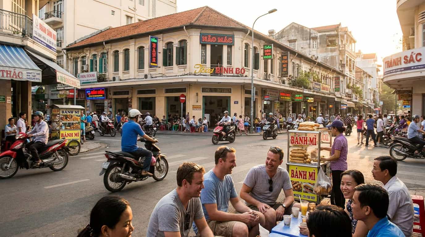 District 1 Saigon daily life Vietnamese and expat community vibrant