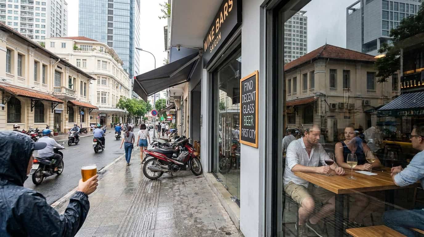 Saigon District 1 Wine Bars Saigon Find Decent Glass Beer First City urban life 