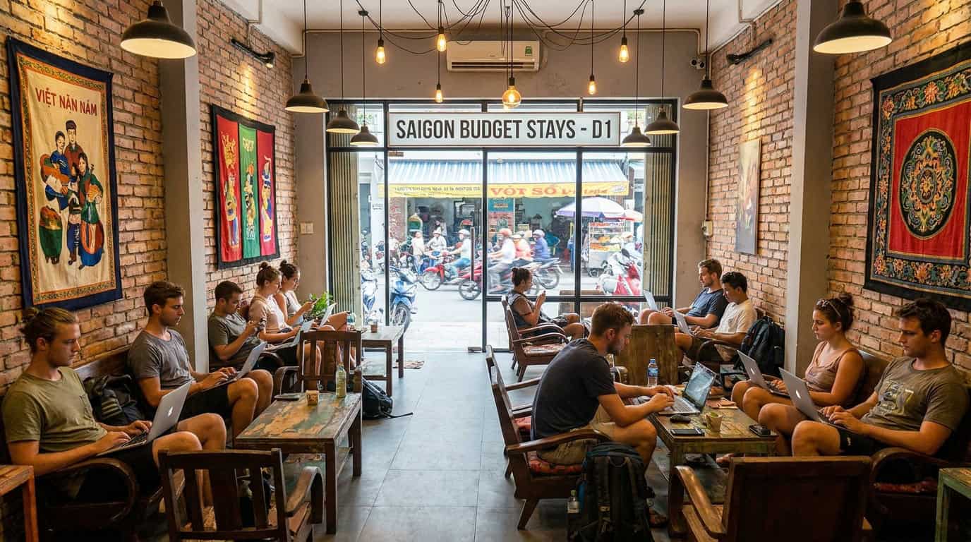 Saigon Hostel Budget Stays District 1 Backpacker Zones Saigon Vietnam interior d