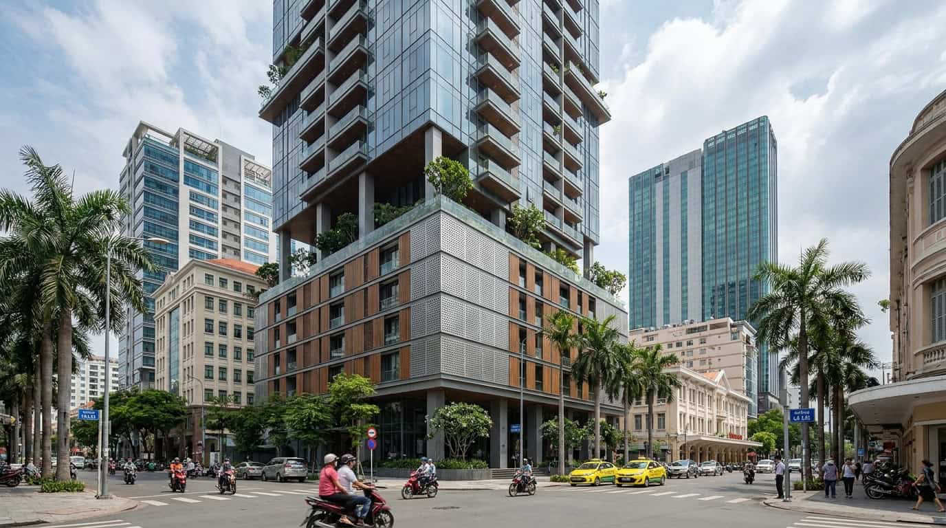 Ho Chi Minh City District 1 residential building modern architecture