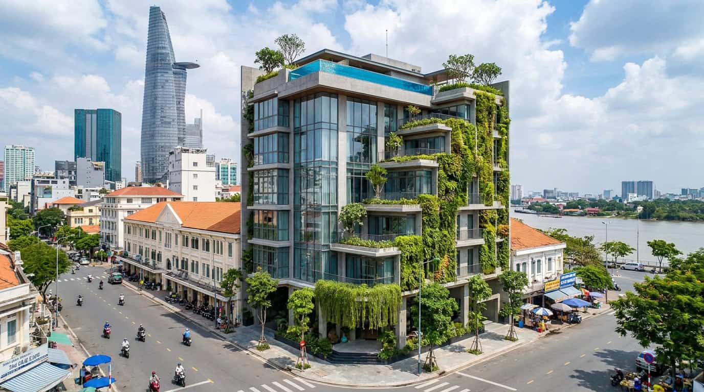 Ho Chi Minh City District 1 residential building modern architecture