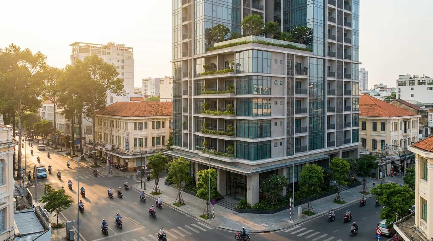 Ho Chi Minh City District 1 residential building modern architecture