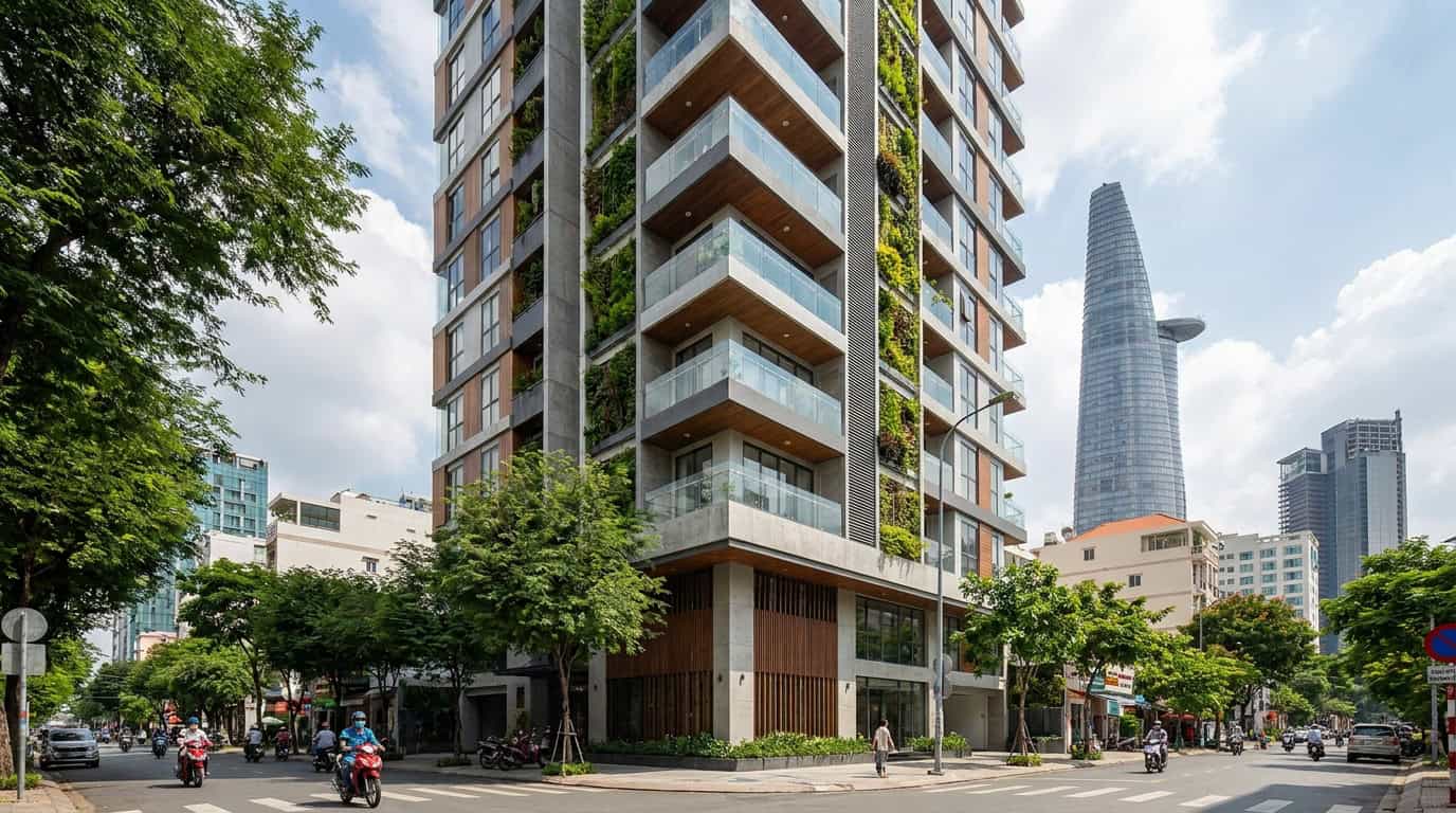 Ho Chi Minh City District 1 residential building modern architecture