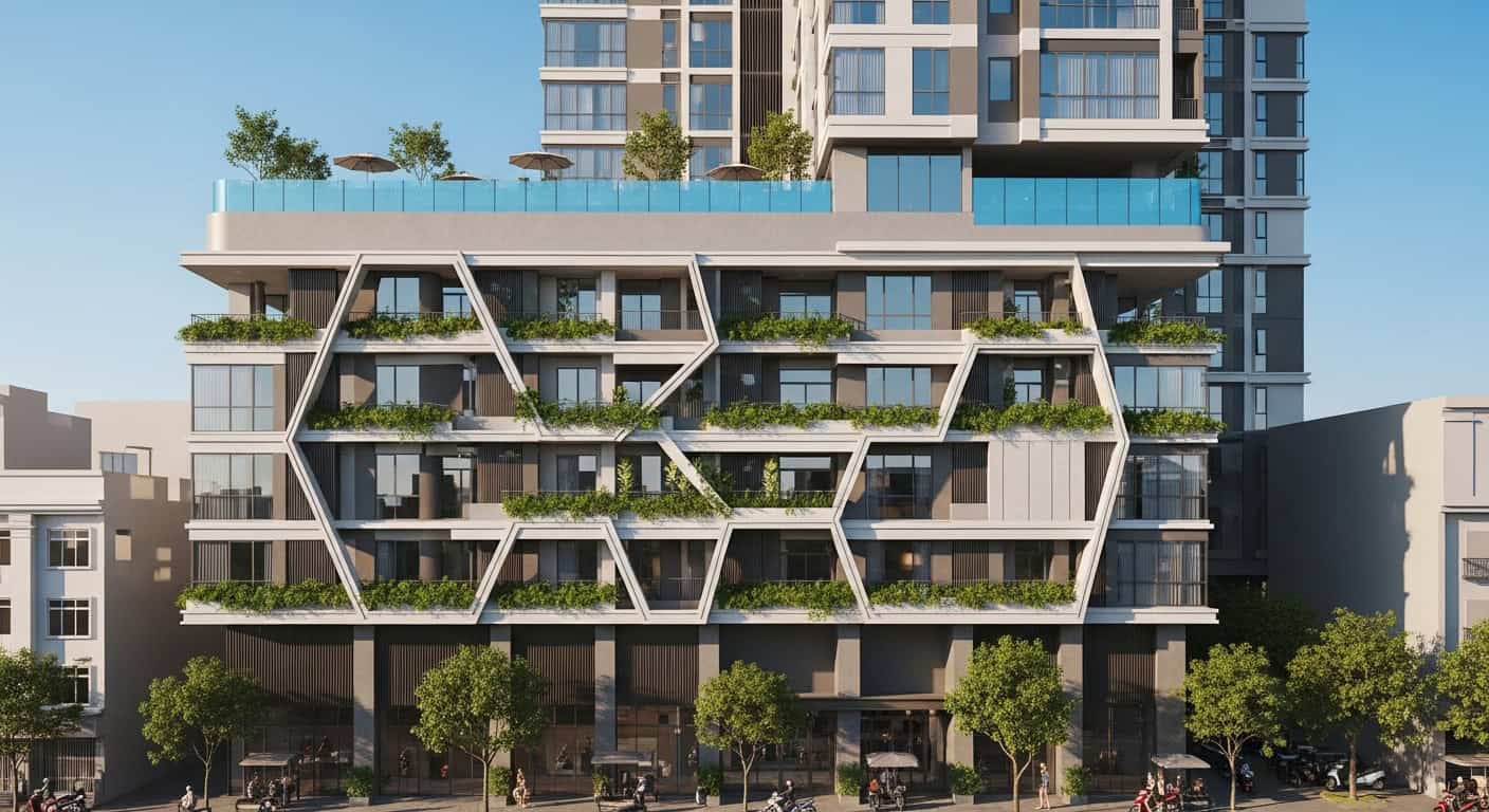 Ho Chi Minh City District 1 residential building modern architecture