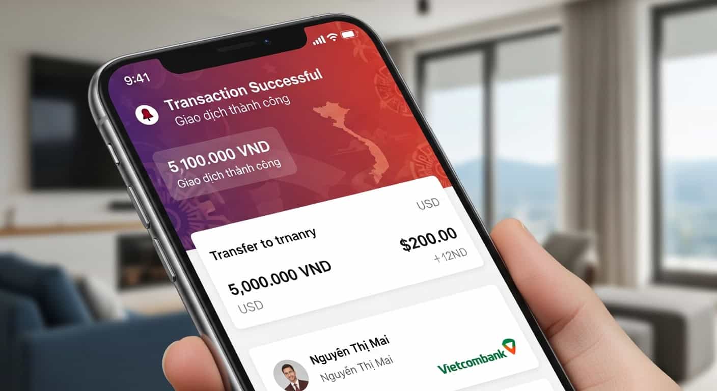 Online banking Vietnam expat mobile app digital transaction