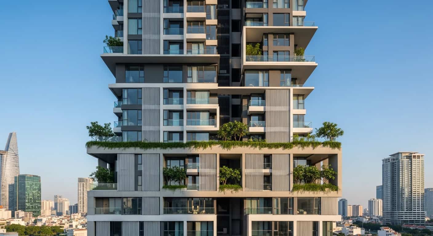 Ho Chi Minh City District 1 residential building modern architecture